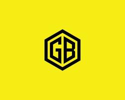 gb bg logotyp design vektor mall