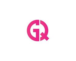 gq qg logotyp design vektor mall