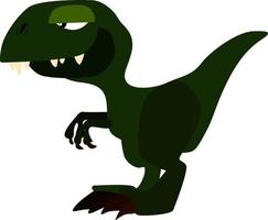 grön dinosaurie, illustration, vektor på vit bakgrund.