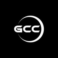 Gcc-Brief-Logo-Design in Abbildung. Vektorlogo, Kalligrafie-Designs für Logo, Poster, Einladung usw. vektor
