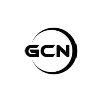 gcn brev logotyp design i illustration. vektor logotyp, kalligrafi mönster för logotyp, affisch, inbjudan, etc.