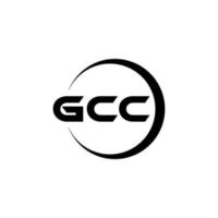 gcc brev logotyp design i illustration. vektor logotyp, kalligrafi mönster för logotyp, affisch, inbjudan, etc.