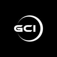 GCI-Brief-Logo-Design in Abbildung. Vektorlogo, Kalligrafie-Designs für Logo, Poster, Einladung usw. vektor