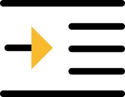 Symbol für die Registerkarte "Textbearbeitung", Illustration, Vektor auf weißem Hintergrund.
