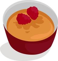 creme brulee, illustration, vektor på vit bakgrund