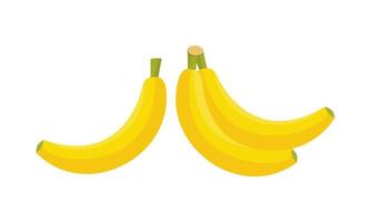 Bananenfrucht-Symbol-Vektor-Illustration im flachen Stil vektor