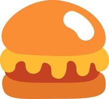 Street Food Cheeseburger, Illustration, Vektor auf weißem Hintergrund.