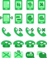 Telefonkommunikation, Illustration, Vektor auf weißem Hintergrund.