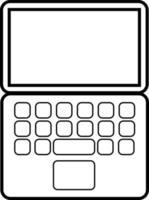 Büro-Laptop, Symbolabbildung, Vektor auf weißem Hintergrund