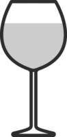 Weinglas, Illustration, auf weißem Hintergrund. vektor