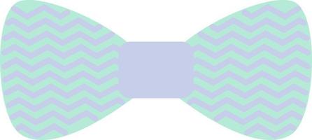 minzgrüne Schleife mit lila Streifen, Illustration, Vektor, auf weißem Hintergrund. vektor