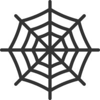 Schwarzes Spinnennetz, Illustration, Vektor auf weißem Hintergrund.