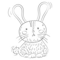 Kaninchen mit Bleistift gezeichnet vektor