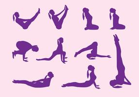 Yoga Schritt Vektoren