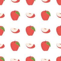 sömlös mönster med äpplen. de tacksägelse dag samling. platt vektor illustration