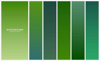 Färg lutning uppsättning färsk grön eco bakgrund vektor