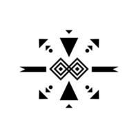schwarzes ethnisches geometrisches Muster vektor