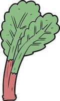 Cartoon-Rhabarber-Gemüse vektor