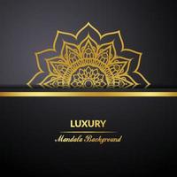 Luxus-Mandala golden mit Hintergrund vektor