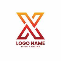 brev x kreativ logotyp design vektor