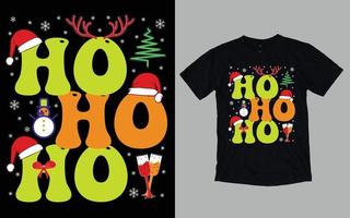 weihnachtstag typografie und grafisches t-shirt design vektor