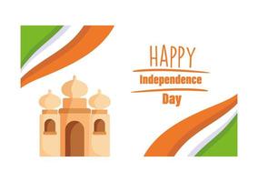 Happy India Independence Day Poster vektor