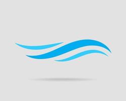 Wellen-Vektor-Design. Symbol für Wasserwelle. wellenlinien isoliert. vektor