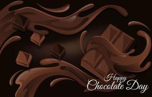 stänk av choklad för att fira chokladdagen