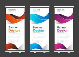 professionelle Corporate-Rollup-Banner-Designvorlage vektor