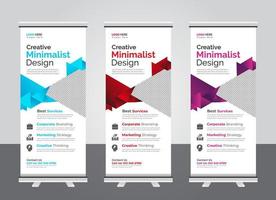 professionelle Corporate-Rollup-Banner-Designvorlage vektor