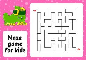 Labyrinthspiel für Kinder. lustiges labyrinth. Arbeitsblatt für Aktivitäten. Puzzle für Kinder. Cartoon-Stil. logisches Rätsel. Vektor-Illustration. vektor