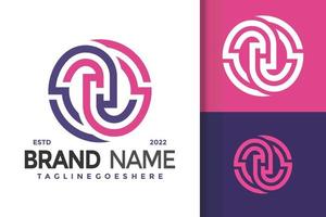 Kreisförmiges Logo-Design des Buchstaben h, Vektor der Markenidentitätslogos, modernes Logo, Logodesign-Vektorillustrationsvorlage