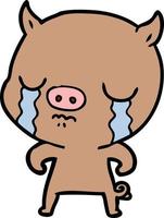 Vektor-Schwein-Charakter im Cartoon-Stil vektor