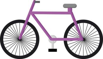 rosa cykel, illustration, vektor på vit bakgrund.