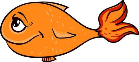 orange fisk, illustration, vektor på vit bakgrund