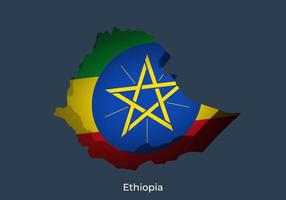 Äthiopien-Flagge. Papierschnitt-Design der offiziellen Weltflagge. geeignet für Banner, Hintergrund, Poster, Jubiläumsvorlage, Festivalurlaub, unabhängiger Tag. Vektor eps 10