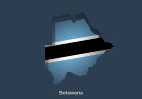 Botswana-Flagge. Papierschnitt-Design der offiziellen Weltflagge. geeignet für Banner, Hintergrund, Poster, Jubiläumsvorlage, Festivalurlaub, unabhängiger Tag. Vektor eps 10