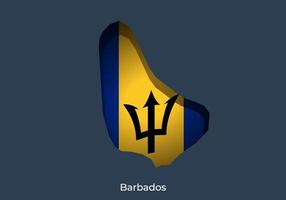 Barbados-Flagge. Papierschnitt-Design der offiziellen Weltflagge. geeignet für Banner, Hintergrund, Poster, Jubiläumsvorlage, Festivalurlaub, unabhängiger Tag. Vektor eps 10