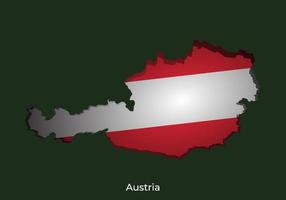 Österreich-Flagge. Scherenschnitt der offiziellen Weltflagge. geeignet für Banner, Hintergrund, Jubiläum, unabhängiger Tag, Festivalurlaub. Folge 10 vektor