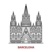 reise barcelona wahrzeichen vektor