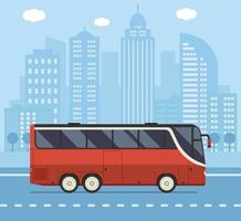 öffentliche stadtbuskonzeptillustration vektor