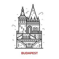 budapest landmärke ikon vektor