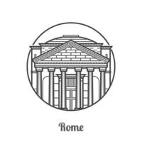 Symbol für Reisen nach Rom vektor