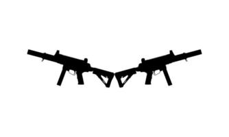 Silhouette der Pistolenpistole für Logo, Piktogramm, Kunstillustration, Website oder Grafikdesignelement. Vektor-Illustration vektor