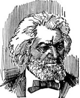 frederick douglass, vintage illustration vektor