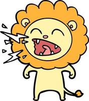 vektor lejon karaktär i tecknad serie stil