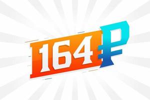 164 Rubel Symbol fettes Textvektorbild. 164 russische Rubel-Währungszeichen-Vektorillustration vektor