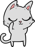 tecknad serie fredlig katt vektor