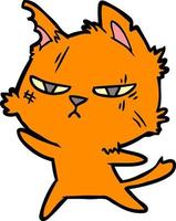 tecknad serie arg katt vektor