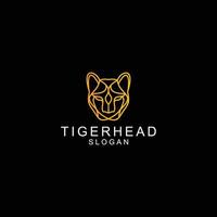 tiger huvud logotyp design ikon mall vektor